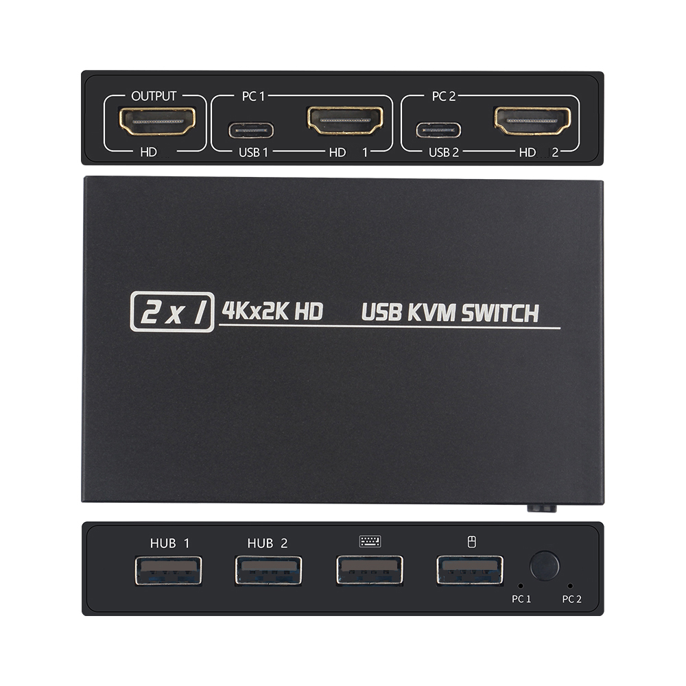 Hdmi Matrix Switch - HDMI 互換 KVM スイッチ ボックス 2