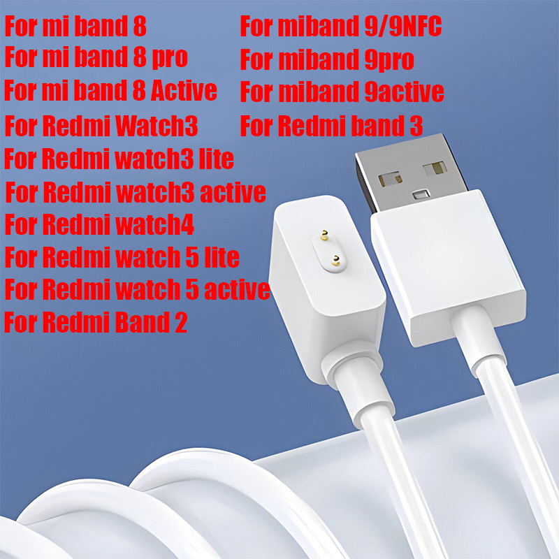 Usb Extender Active - Xiaomiスマートバンド用磁気充電器,Redmi Watch 5,3,Active 4,8,9,8pro,9,8,Active2用のユニバーサルUSB充電ケーブル