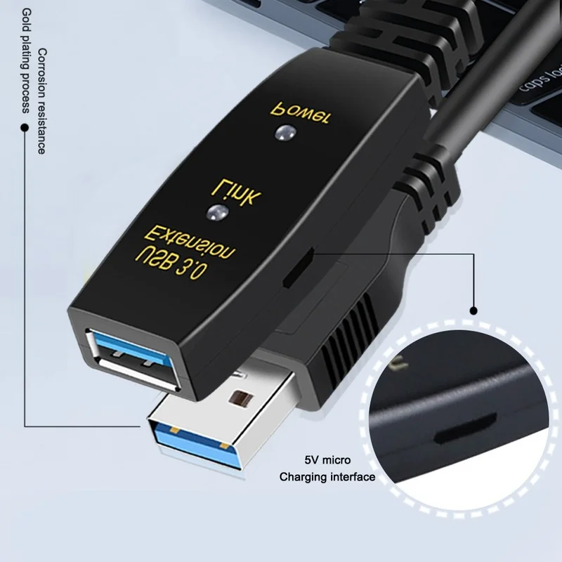 アクティブ-USB 3.0拡張ケーブル,アンプ付き5m 10 - Usb Extender Active のレビューと価格