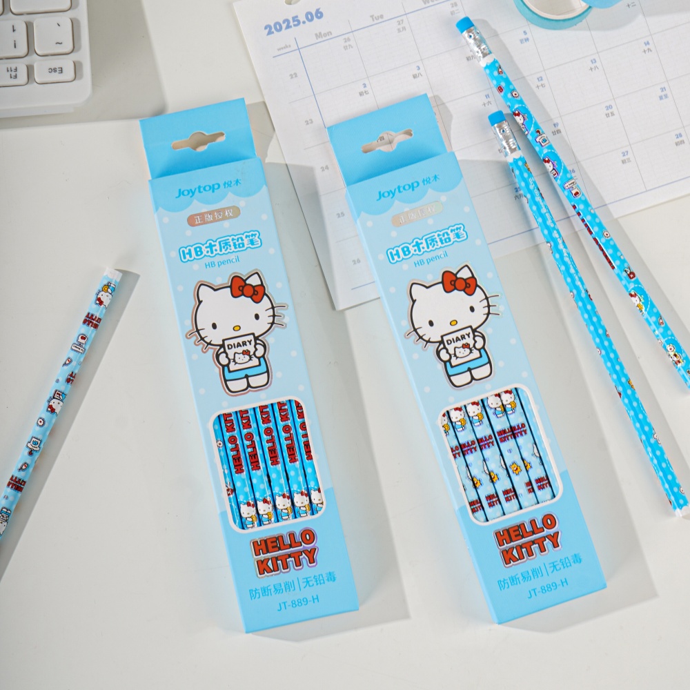 12 個本物のサンリオハローキティ HB 鉛筆漫画 Kt 猫 - Office Tech Accessories のレビューと価格