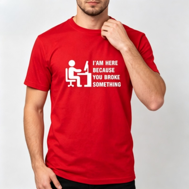 ソフトコットンメンズ Tシャツ テックサポート ユーモラスな - Tech Office Wear Men のレビューと価格