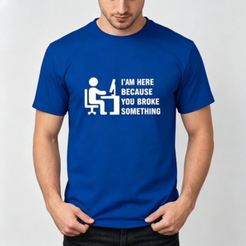 ソフトコットンメンズ Tシャツ テックサポート ユーモラスな - Tech Office Wear Men のレビューと価格