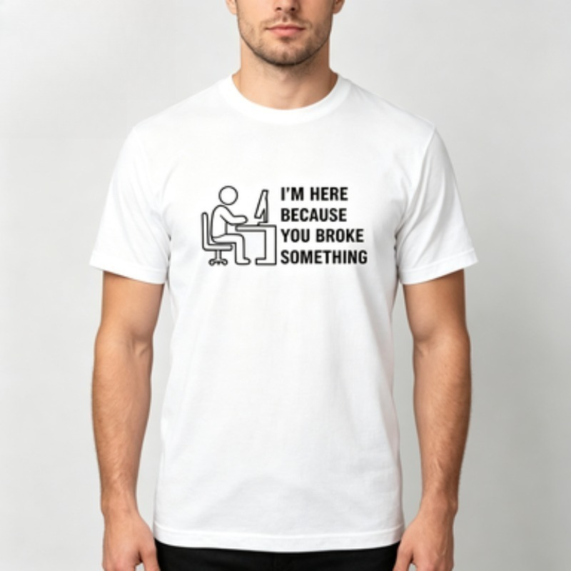 ソフトコットンメンズ Tシャツ テックサポート ユーモラスな - Tech Office Wear Men のレビューと価格