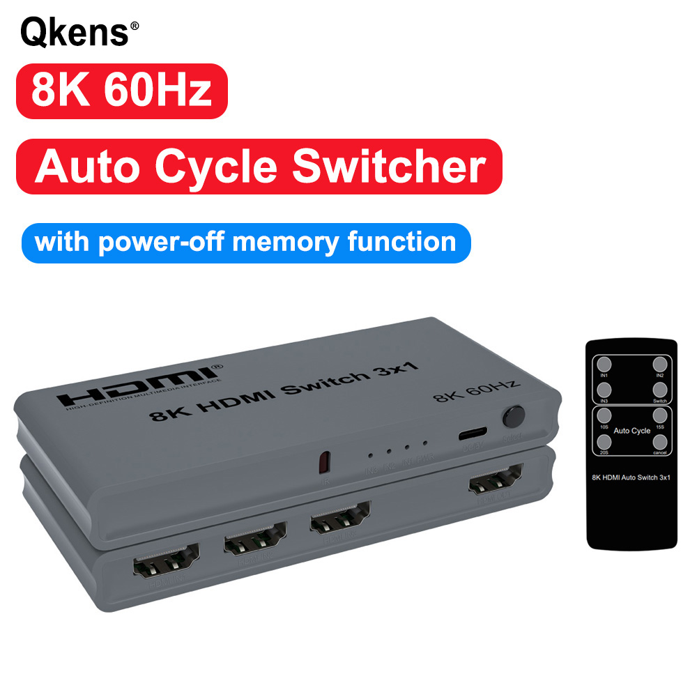 8K 60Hz 3x1自動切替サイクルディスプレイ HDMI - Hdmi Matrix Switch のレビューと価格