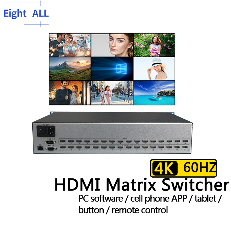 4K@60Hz HDMIマトリックススイッチ 8x8 4x4 - Hdmi Matrix Switch のレビューと価格