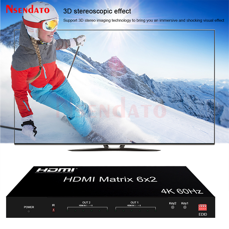 6x2 HDMIマトリックススイッチャー 4K 60Hz H - Hdmi Matrix Switch のレビューと価格